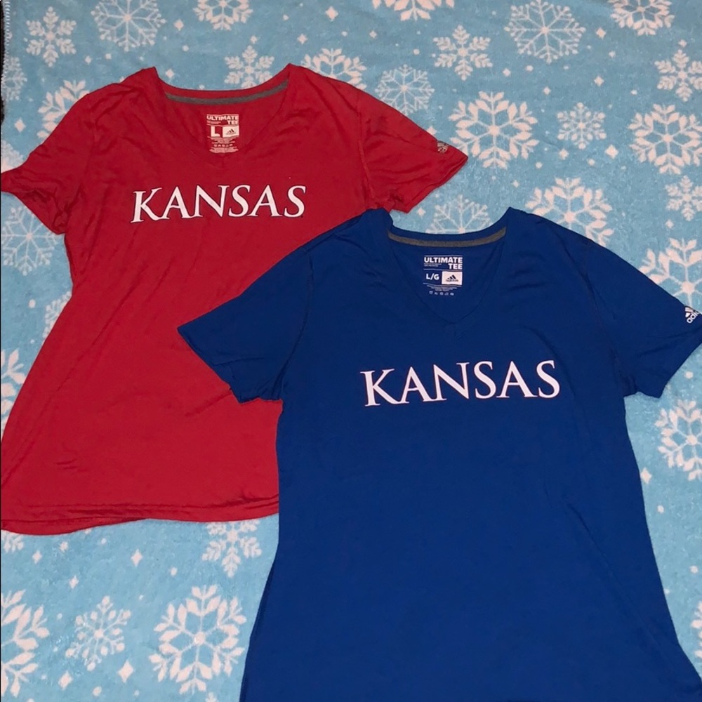 2/$30 Adidas KU Kansas State Ultimate Tee